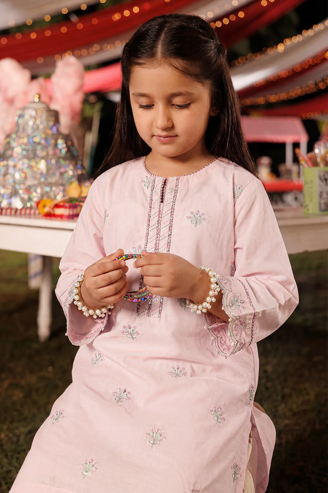 Solid Embroidered Lawn Stitched 2 Piece (Shirt/Trouser) For Kids - Image 5