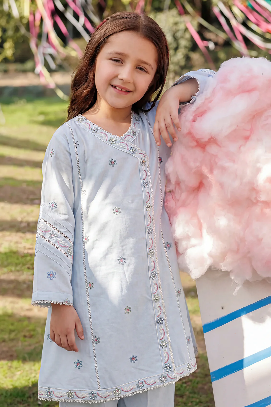 Solid Embroidered Lawn Stitched 2 Piece (Shirt/Trouser) For Kids - Image 2