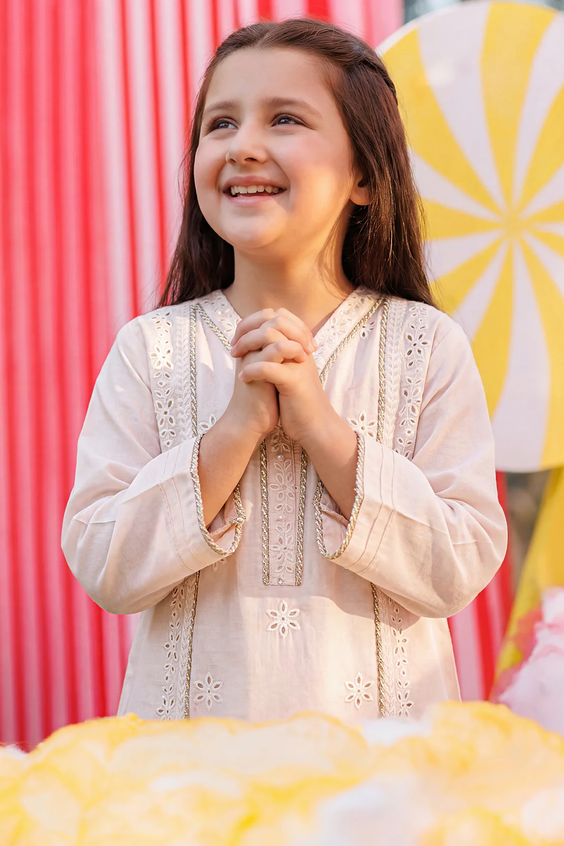 Solid Embroidered Lawn Stitched 2 Piece (Shirt/Trouser) For Kids - Image 3