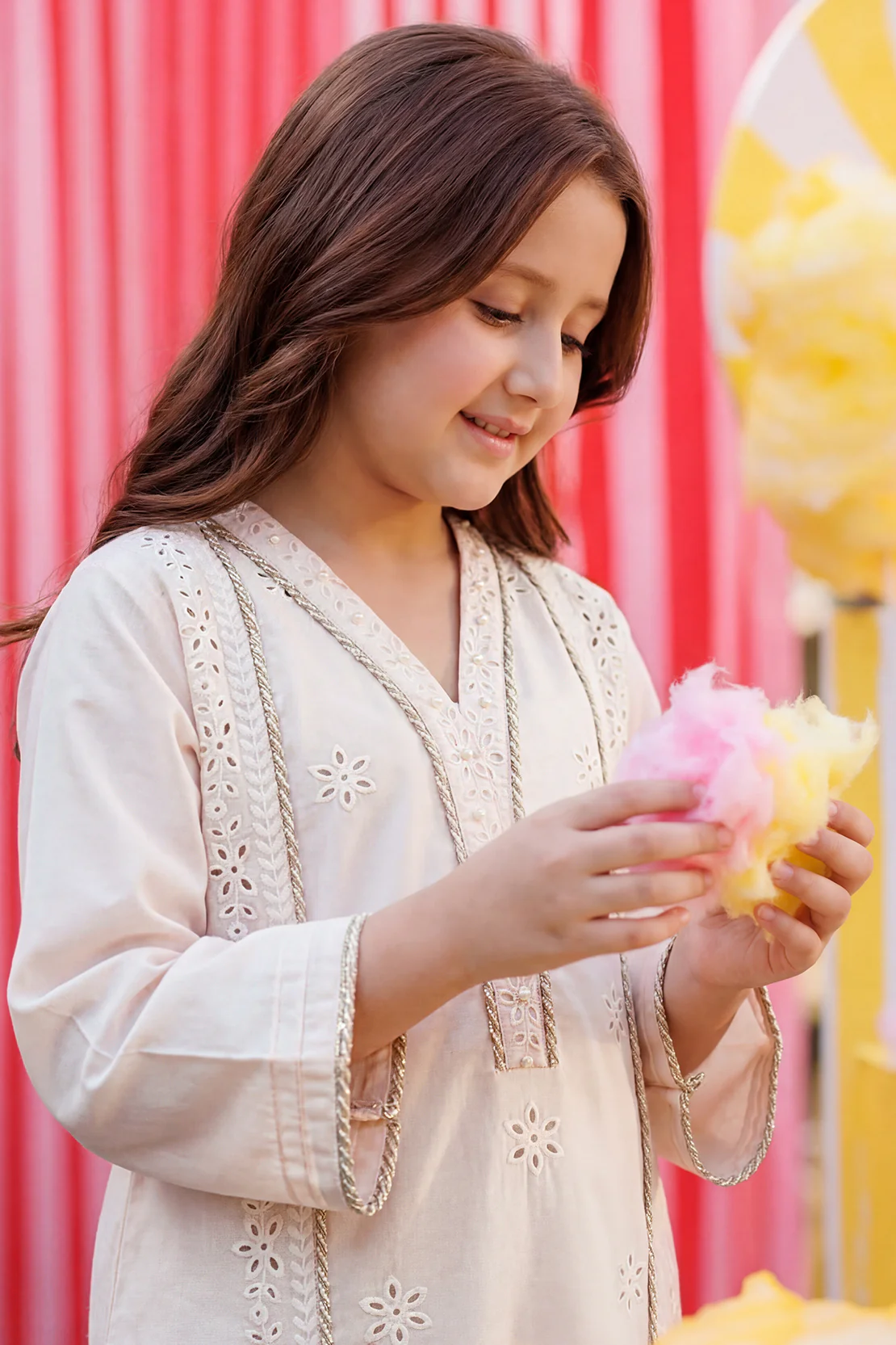 Solid Embroidered Lawn Stitched 2 Piece (Shirt/Trouser) For Kids - Image 5