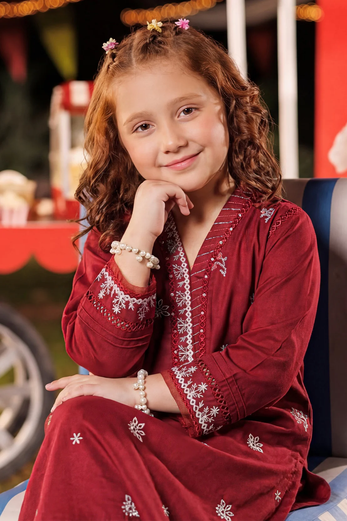 Solid Embroidered Lawn Stitched 2 Piece (Shirt/Trouser) For Kids - Image 4