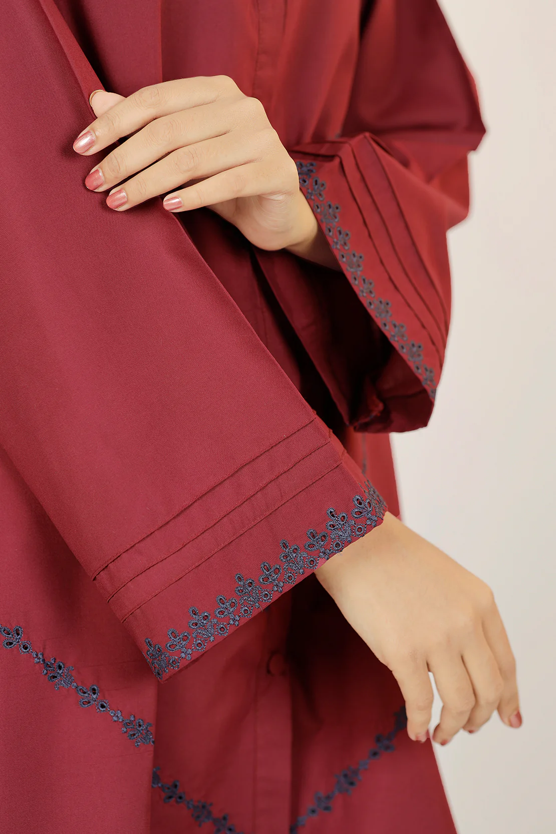 Solid Embroidered Easy Care Weave Stitched 2 Piece (Shirt/Trouser) - Image 8