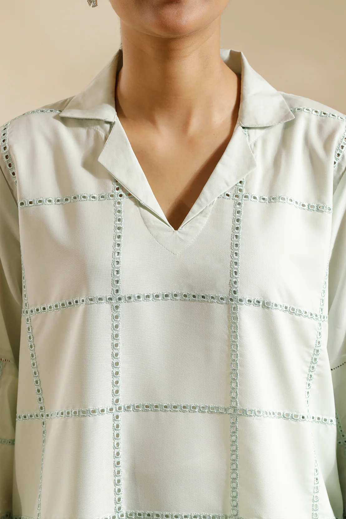 Solid Embroidered Easy Care Weave Stitched 2 Piece (Shirt/Trouser) - Image 4