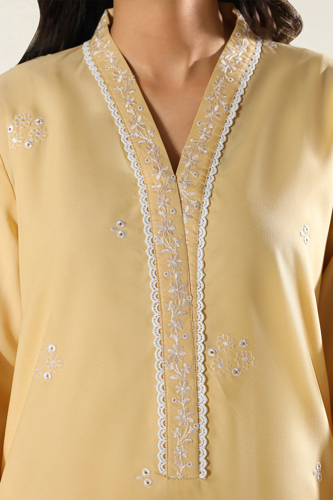 Solid Embroidered Easy Care Weave Stitched 2 Piece (Shirt/Trouser) - Image 6