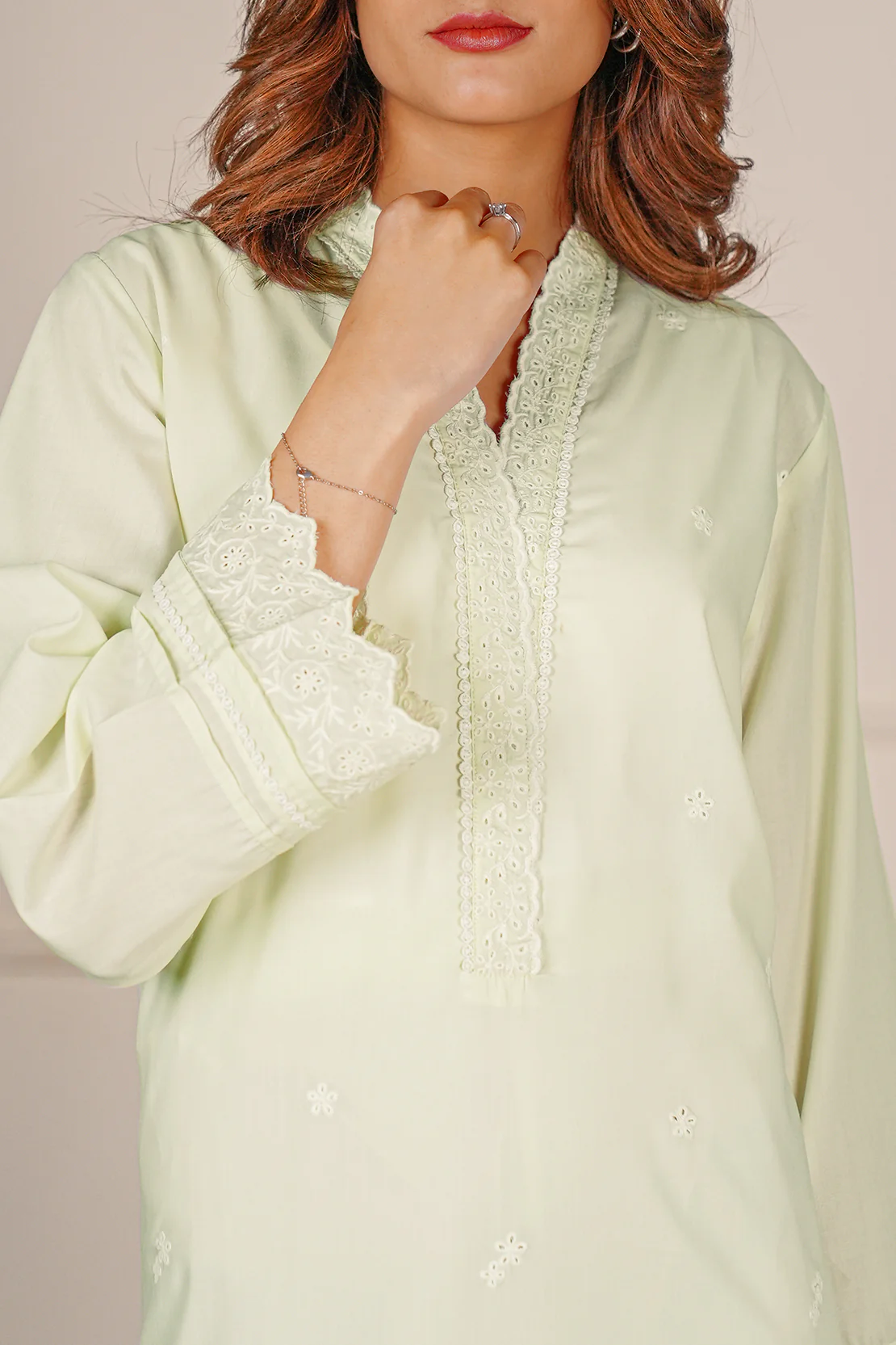 Solid Embroidered Easy Care Weave Stitched 2 Piece (Shirt/Trouser) - Image 5