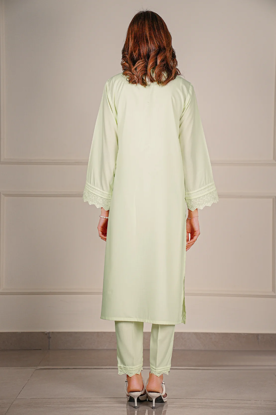 Solid Embroidered Easy Care Weave Stitched 2 Piece (Shirt/Trouser) - Image 9