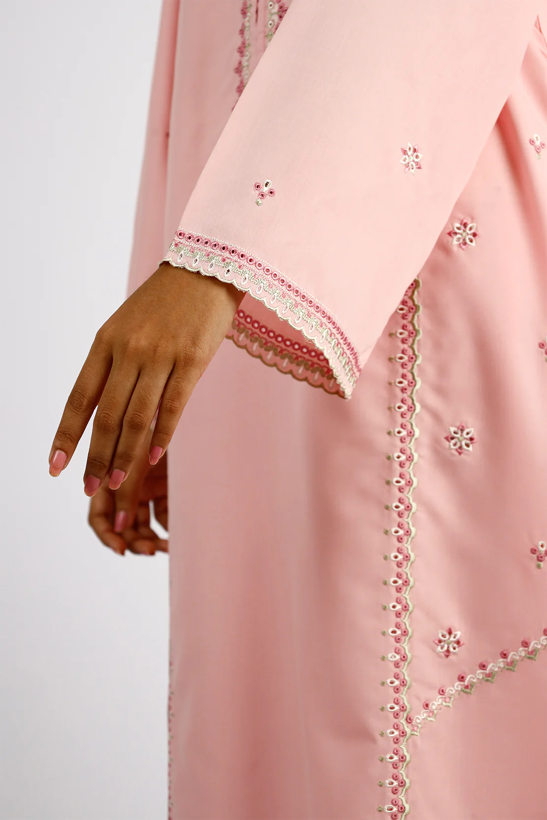 Solid Embroidered Easy Care Weave Stitched 2 Piece (Shirt/Trouser) - Image 7