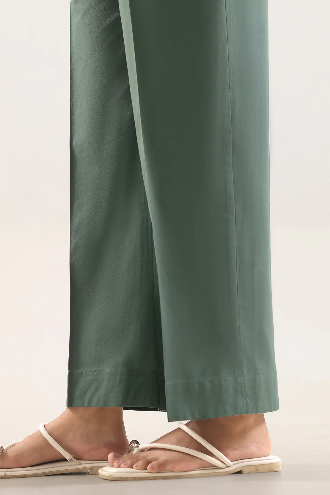 Solid Embroidered Poplin Stitched 2 piece (Shirt/Trouser) - Image 6