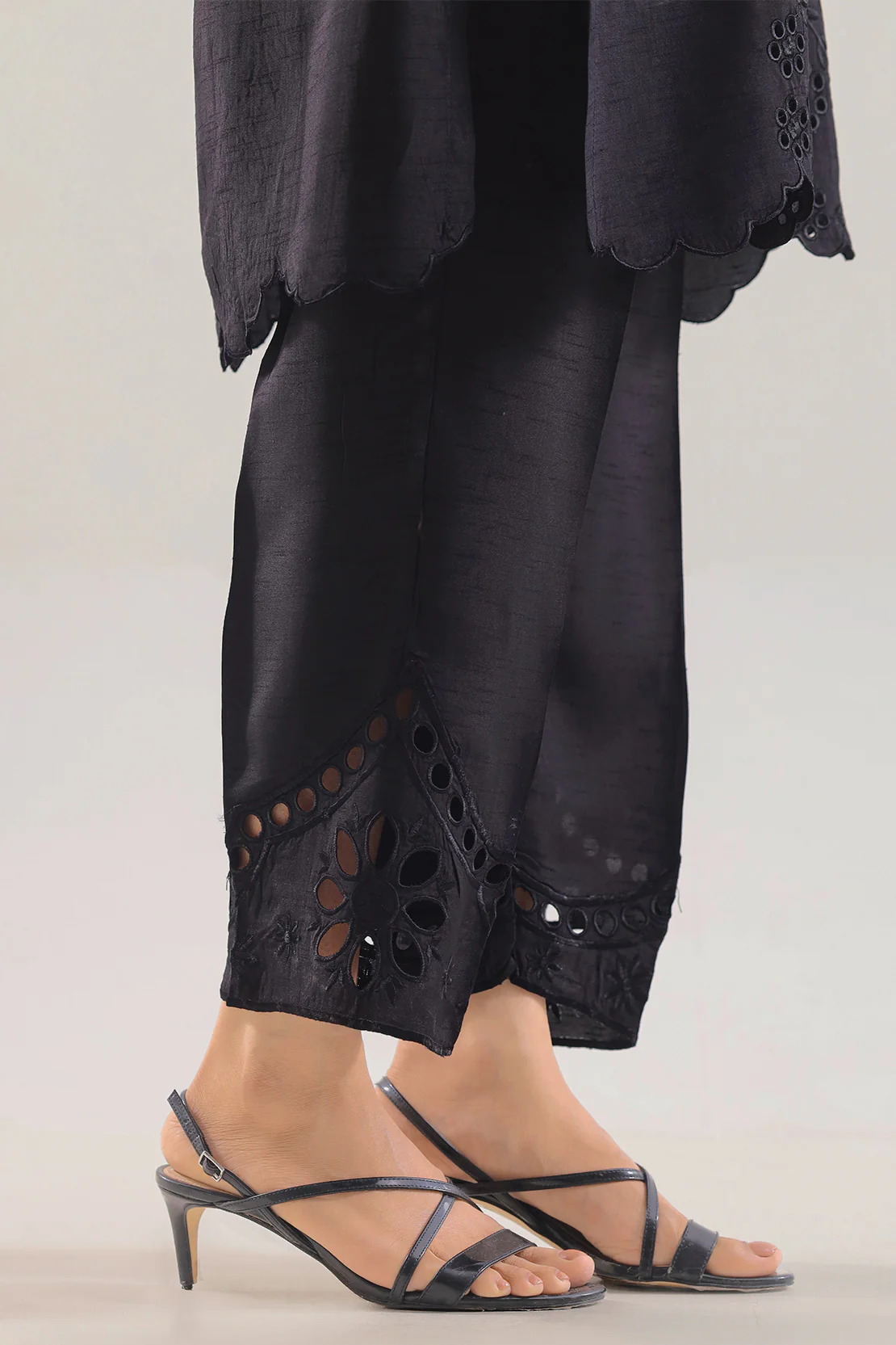 Solid Embroidered Raw Silk Stitched 2 piece Shirt Trouser - Image 6