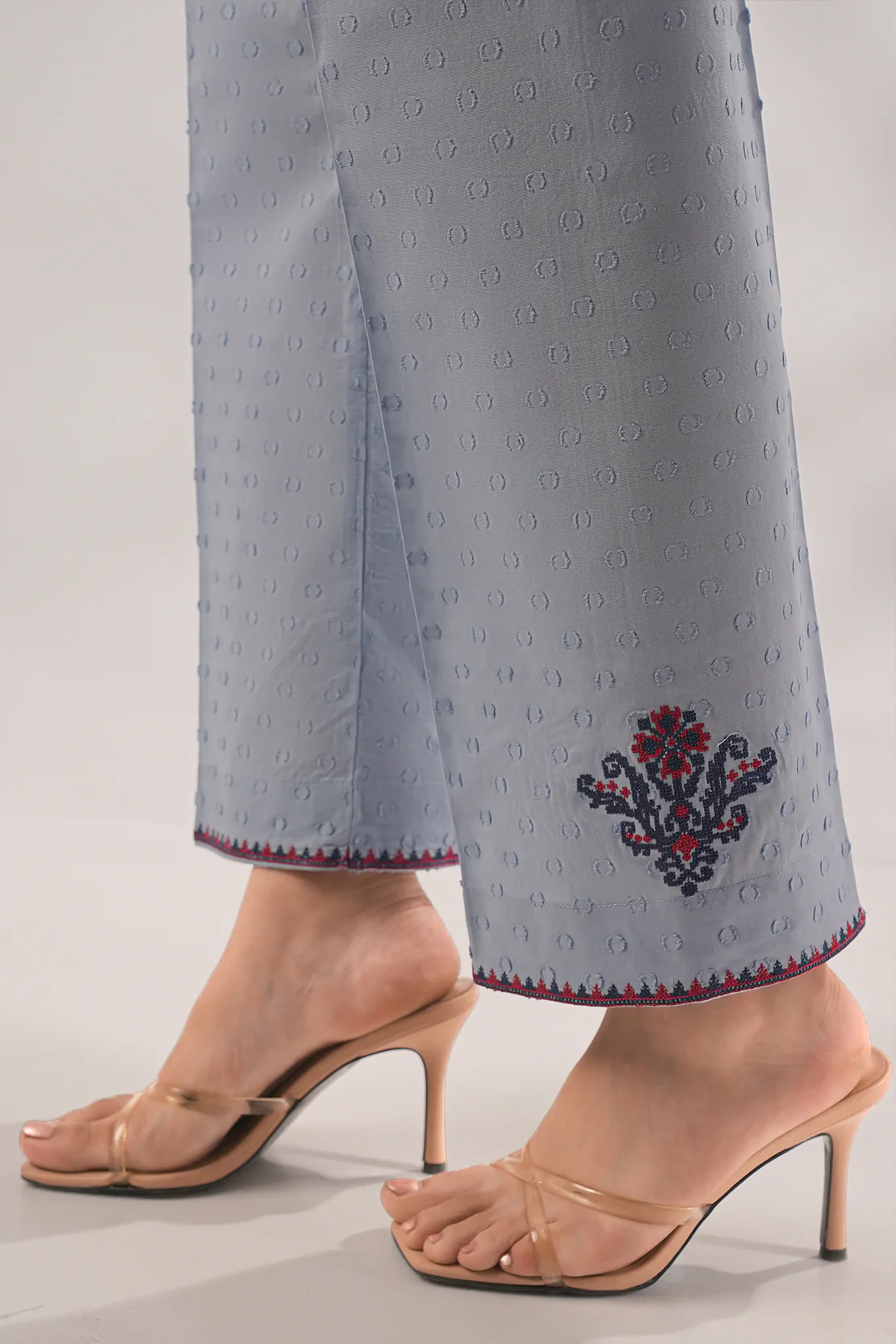 Solid Embroidered Reverse Jacquard Stitched 2 Piece (Shirt/Trouser) - Image 10