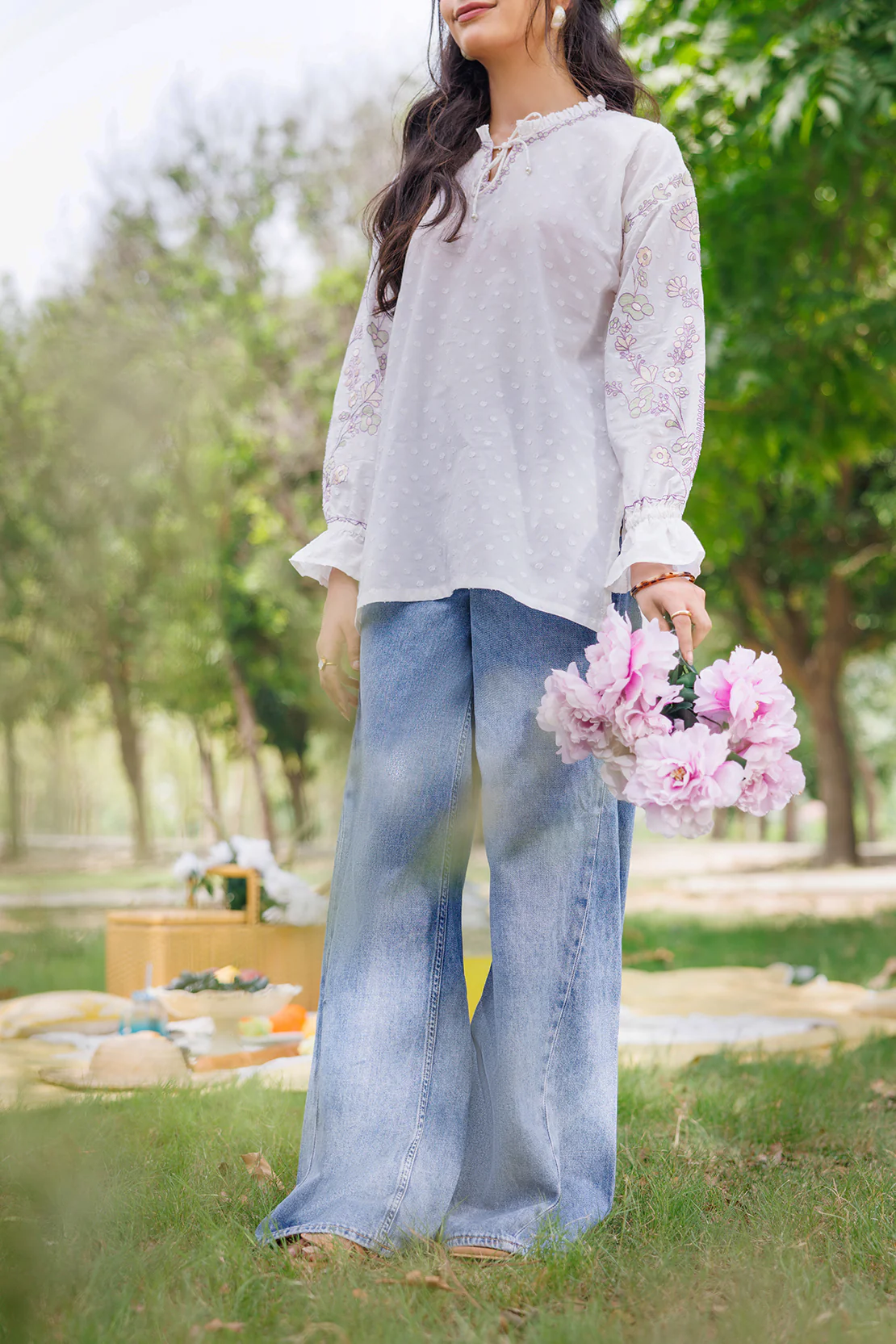 Solid Embroidered Reverse Jacquard Stitched Shirt - Image 5