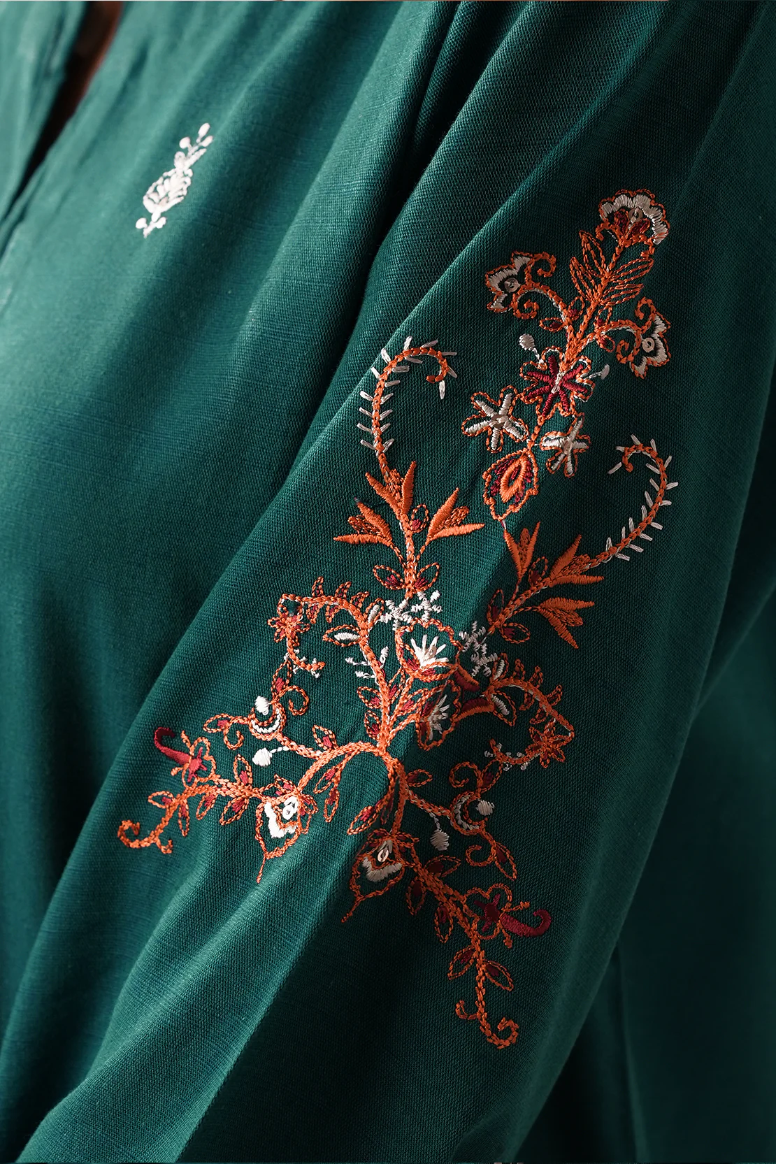 Solid Embroidered Soft Touch Cotton Stitched 2 Piece (Shirt/Trouser) - Image 10