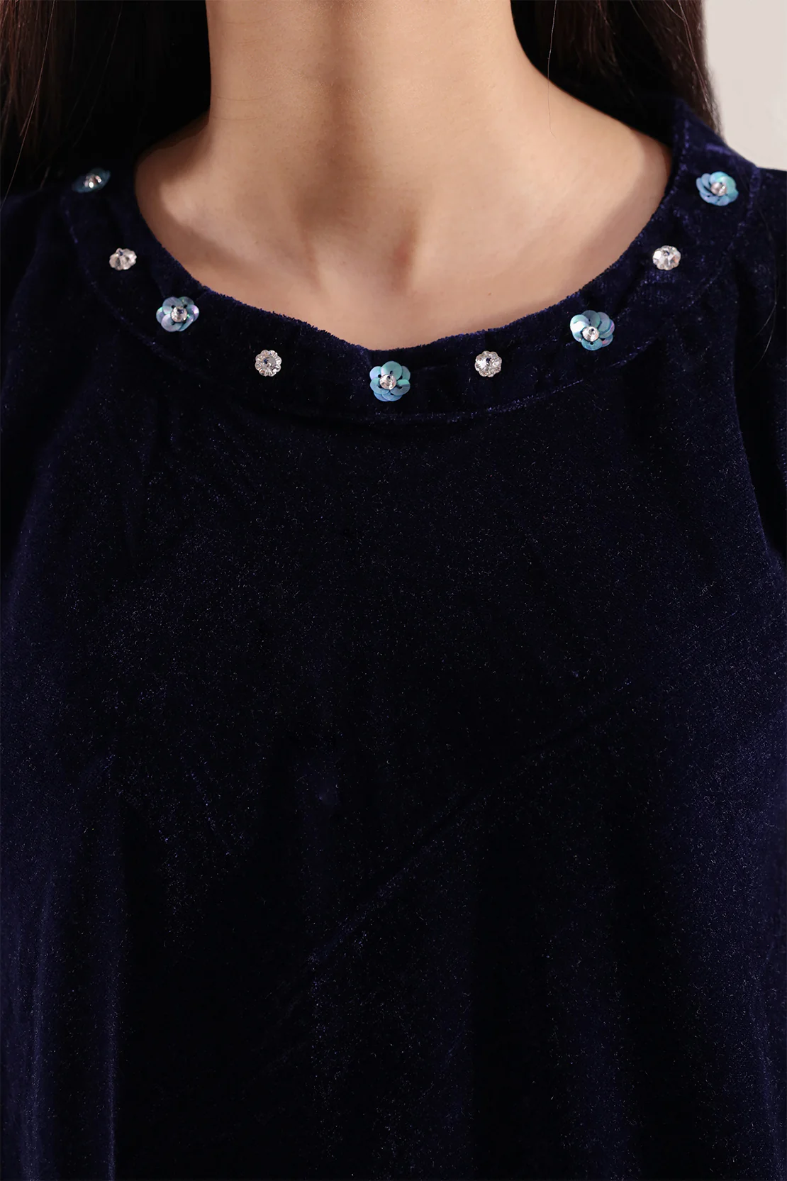 Solid Embroidered Velvet Stitched (Shirt/Trouser) - Image 5