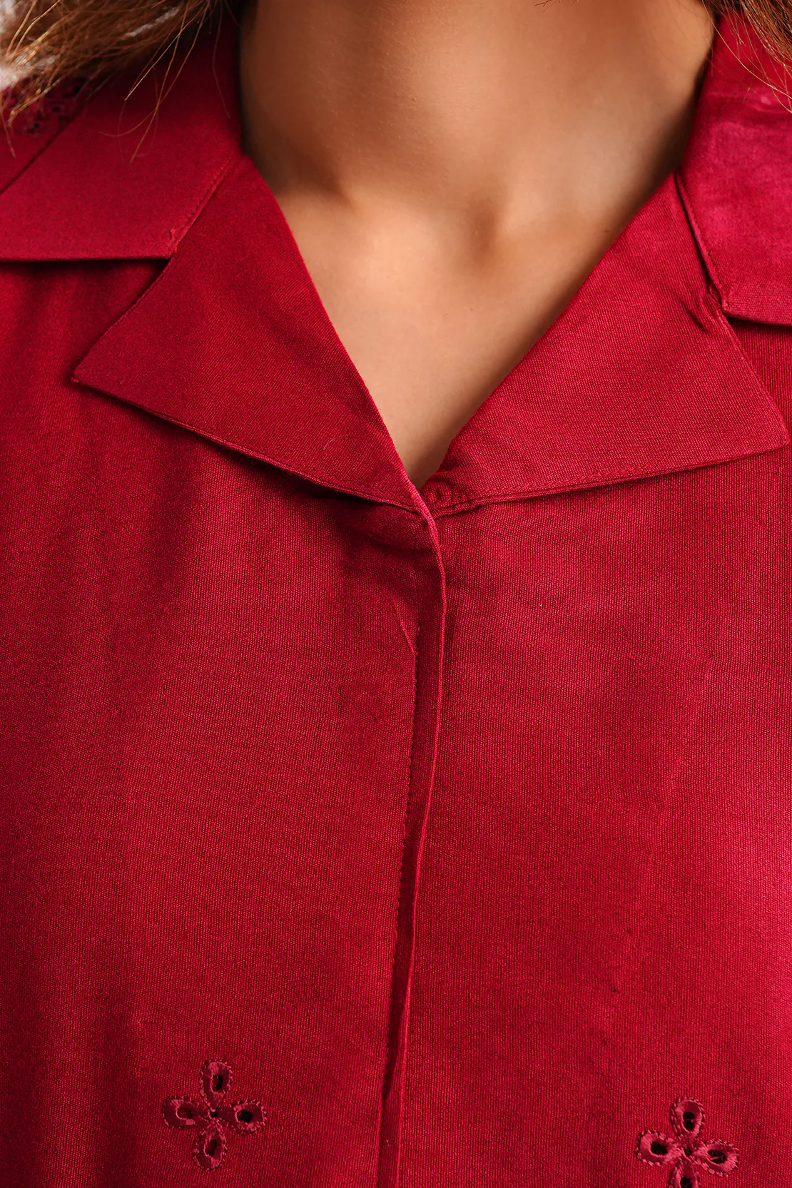 Solid Embroidered Smooth Flow Stitched 2 Piece (Shirt/Trouser) - Image 6