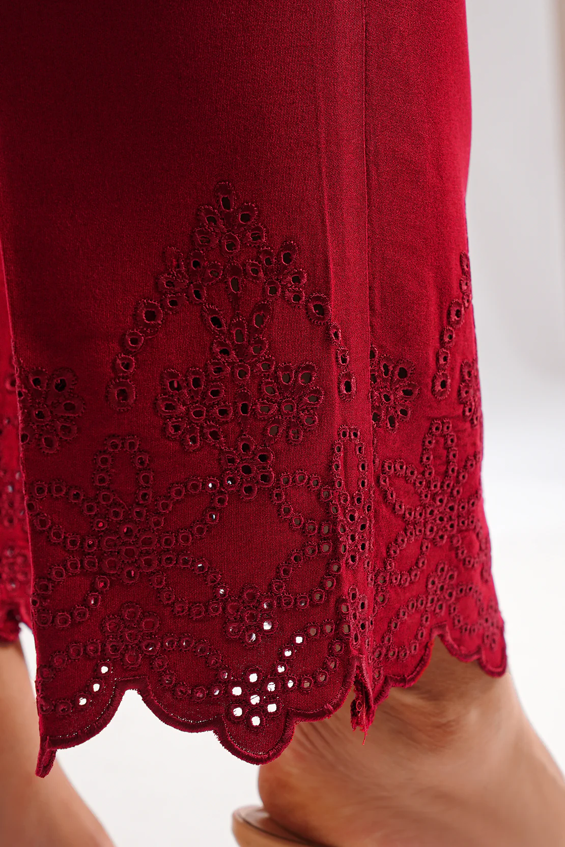 Solid Embroidered Smooth Flow Stitched 2 Piece (Shirt/Trouser) - Image 8