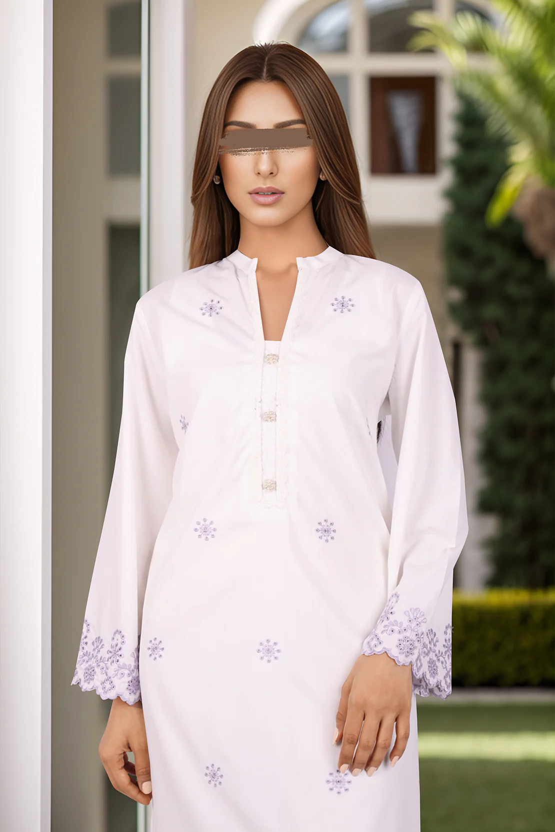 Solid Embroidered Easy Care Fabric Stitched 2 Piece (Shirt/Trouser) - Image 3