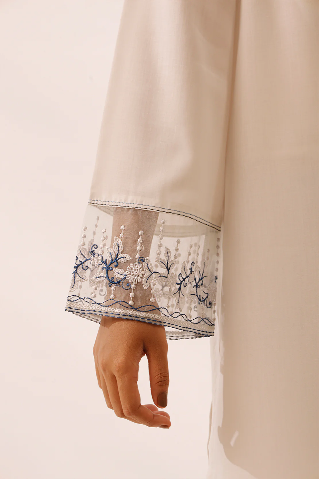 Solid Embroidered Wash N Wear Stitched 3 Piece - Image 6