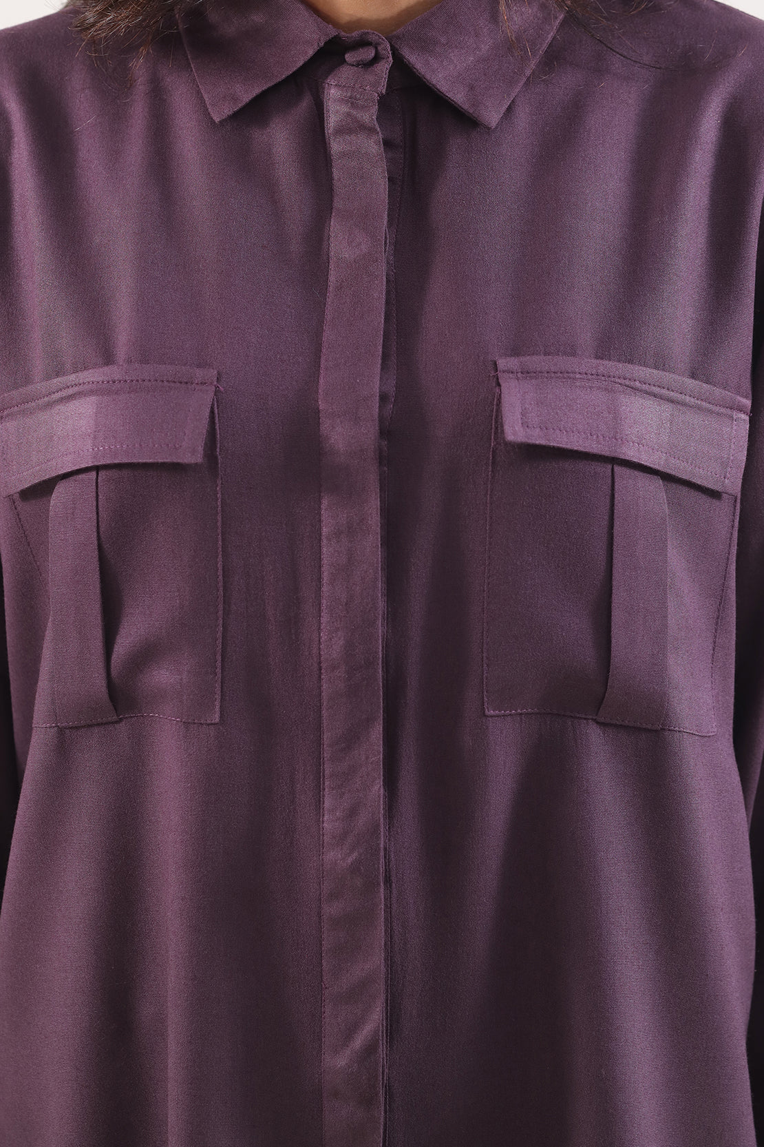 Solid Peach Fabric Stitched 2 Piece (Shirt/Trouser) - Image 4