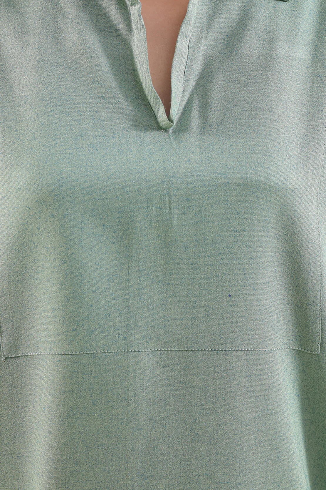 Solid Polyester Viscose Stitched Shirt - Image 3