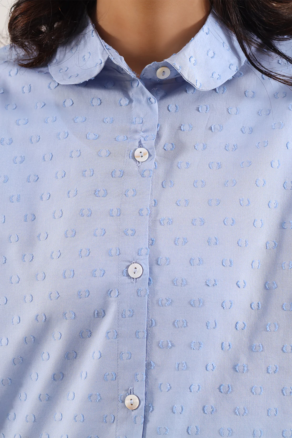 Solid Reverse Jacquard Stitched Shirt - Image 4