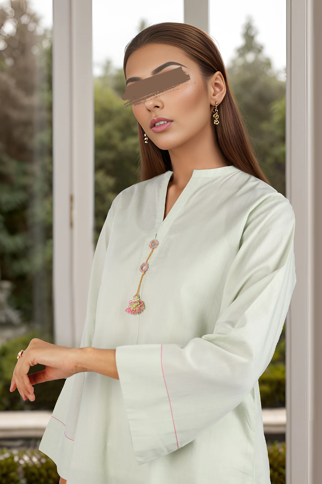 Solid Soft Raw Silk Stitched 2 Piece (Shirt/Trouser) - Image 3