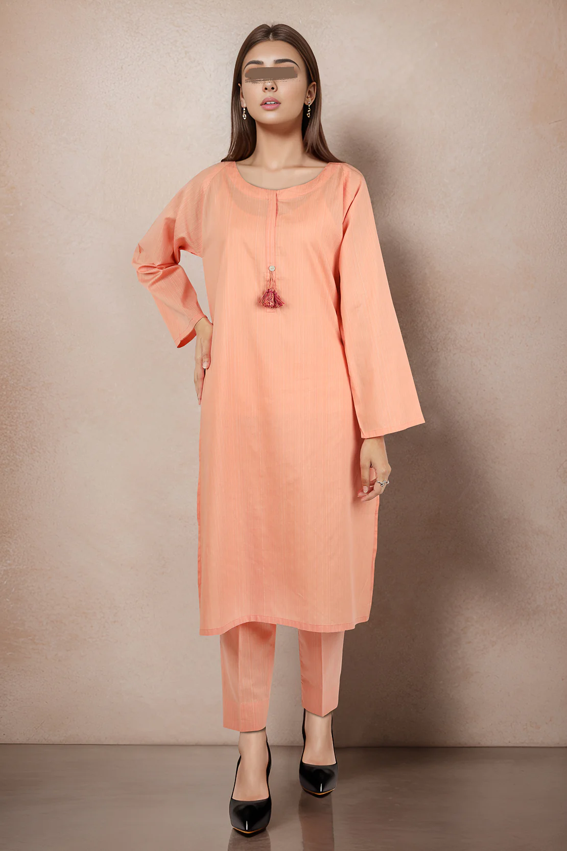 Solid Soft Raw Silk Stitched 2 Piece (Shirt/Trouser) - Image 2