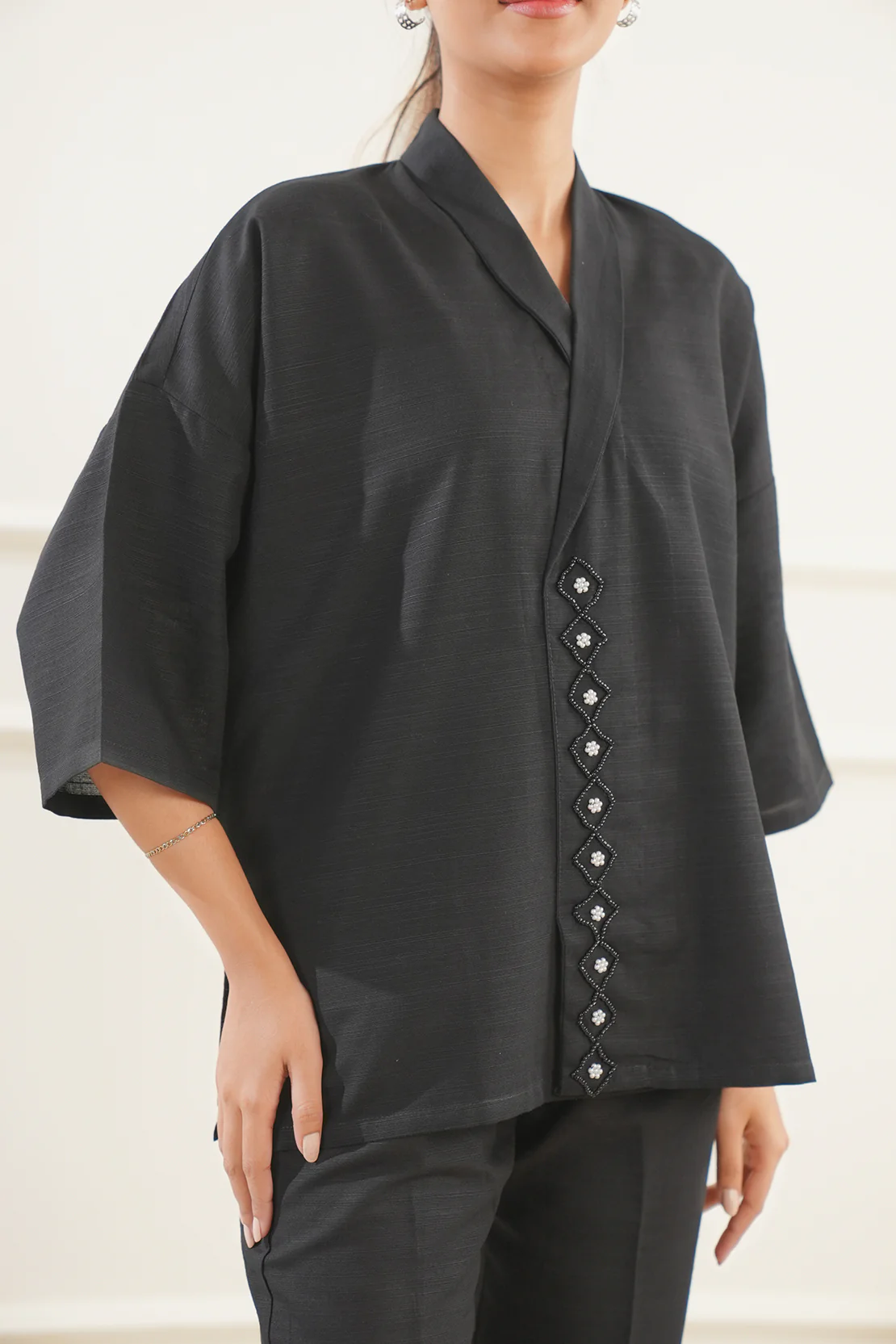 Solid Soft Raw Silk Stitched 2 Piece (Shirt/Trouser) - Image 4