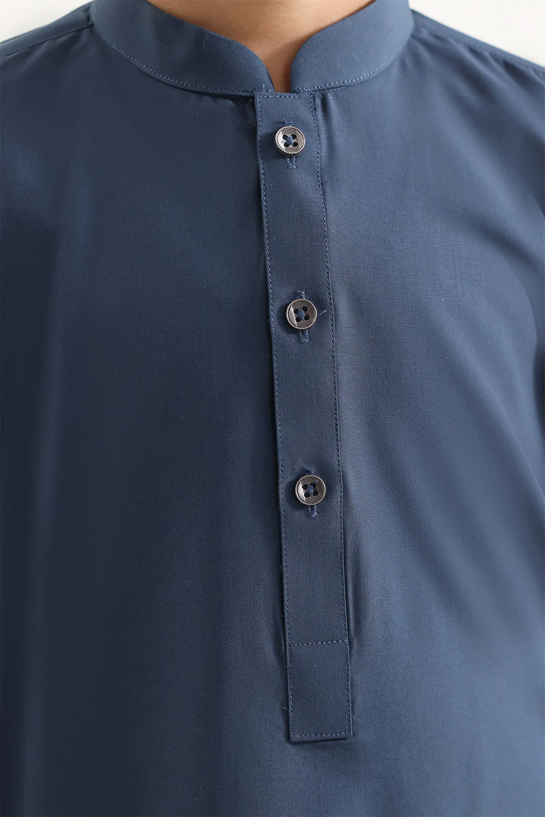 Solid Wash N Wear Stitched 2 Piece (Shirt/Trouser) For Boys - Image 3