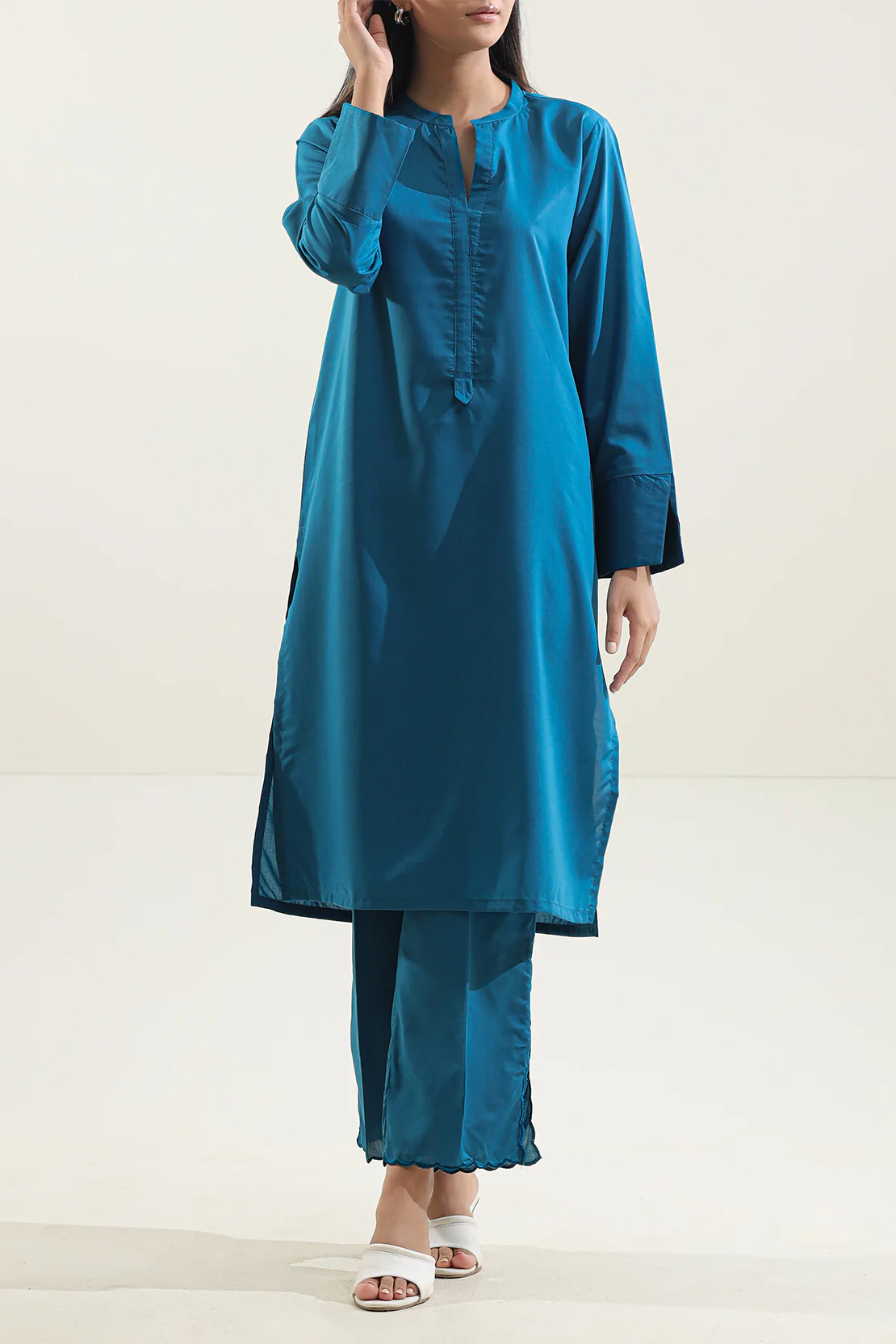 Solid Easy Care Fabric Stitched 2 Piece (Shirt/Trouser)
