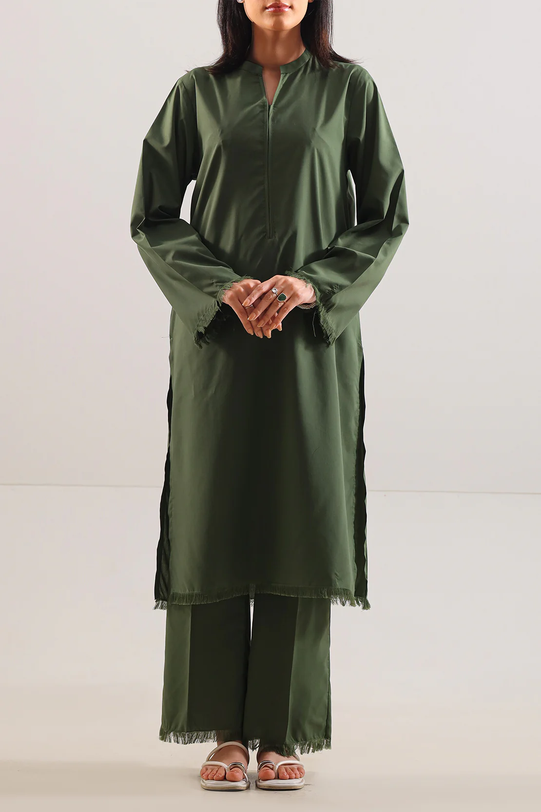Solid Easy Care Fabric Stitched 2 Piece (Shirt/Trouser) - Image 2