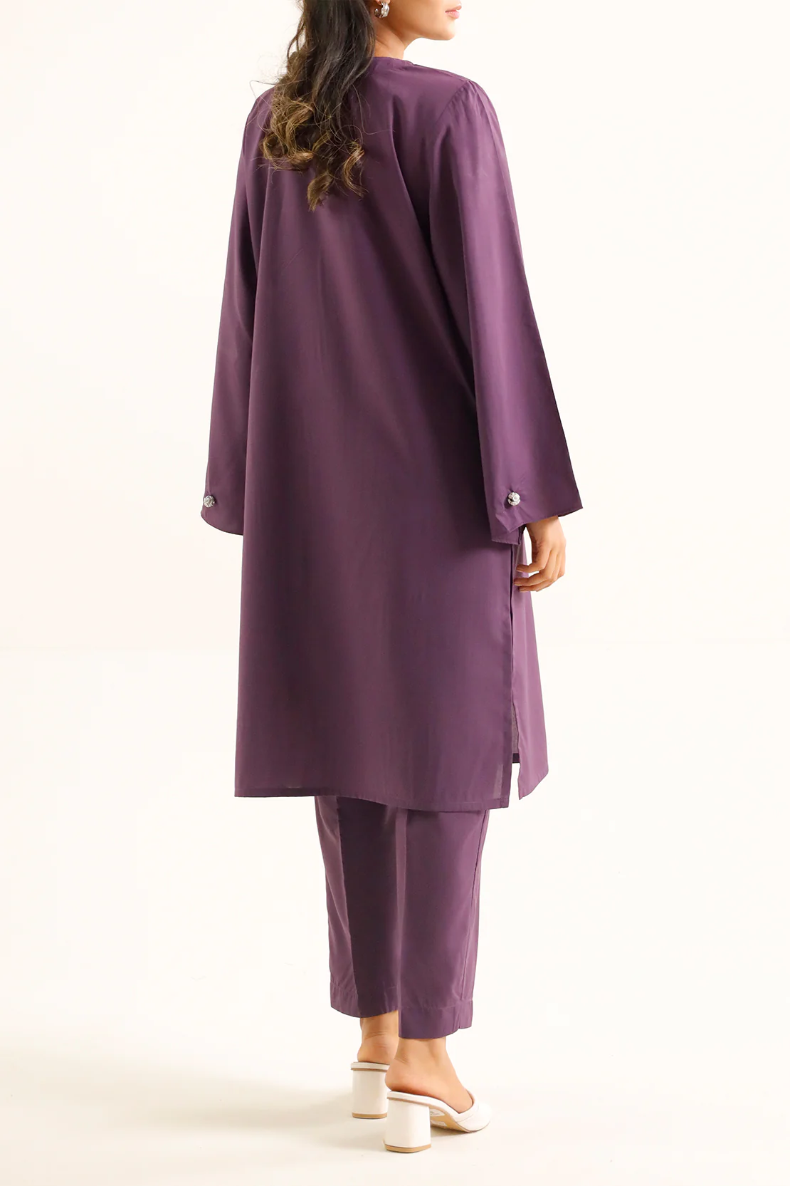 Solid Easy Care Fabric Stitched Shirt - Image 4