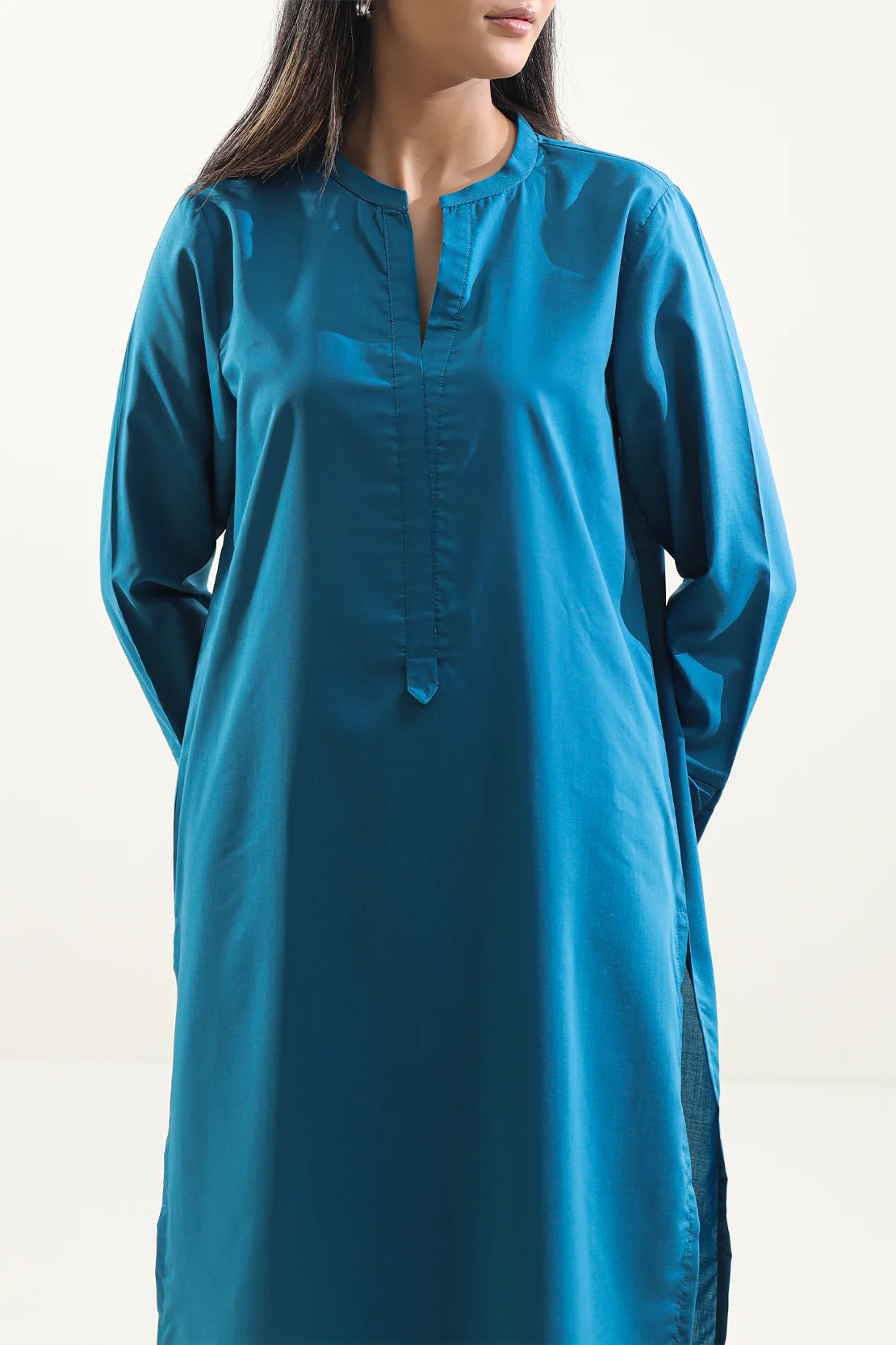 Solid Easy Care Fabric Stitched Shirt - Image 3
