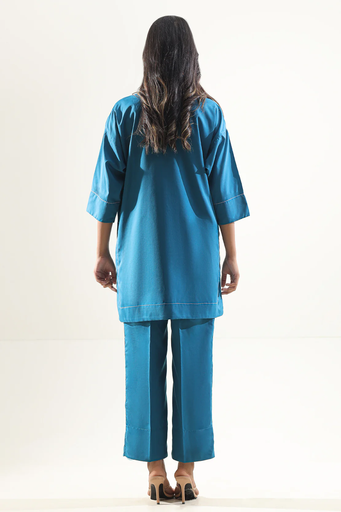 Solid Easy Care Fabric Stitched Shirt - Image 6