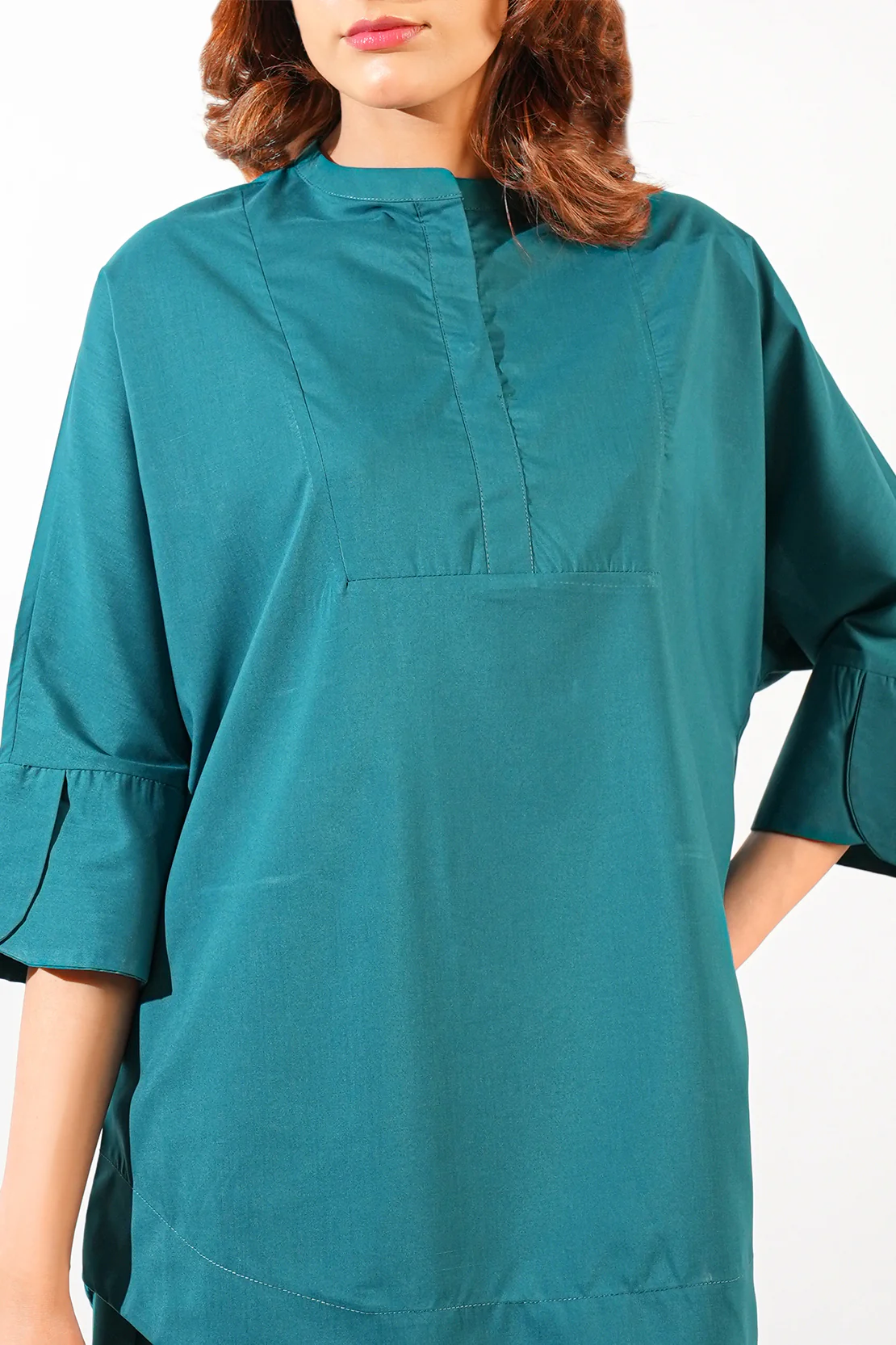 Solid Easy Care Fabric Stitched Shirt - Image 4