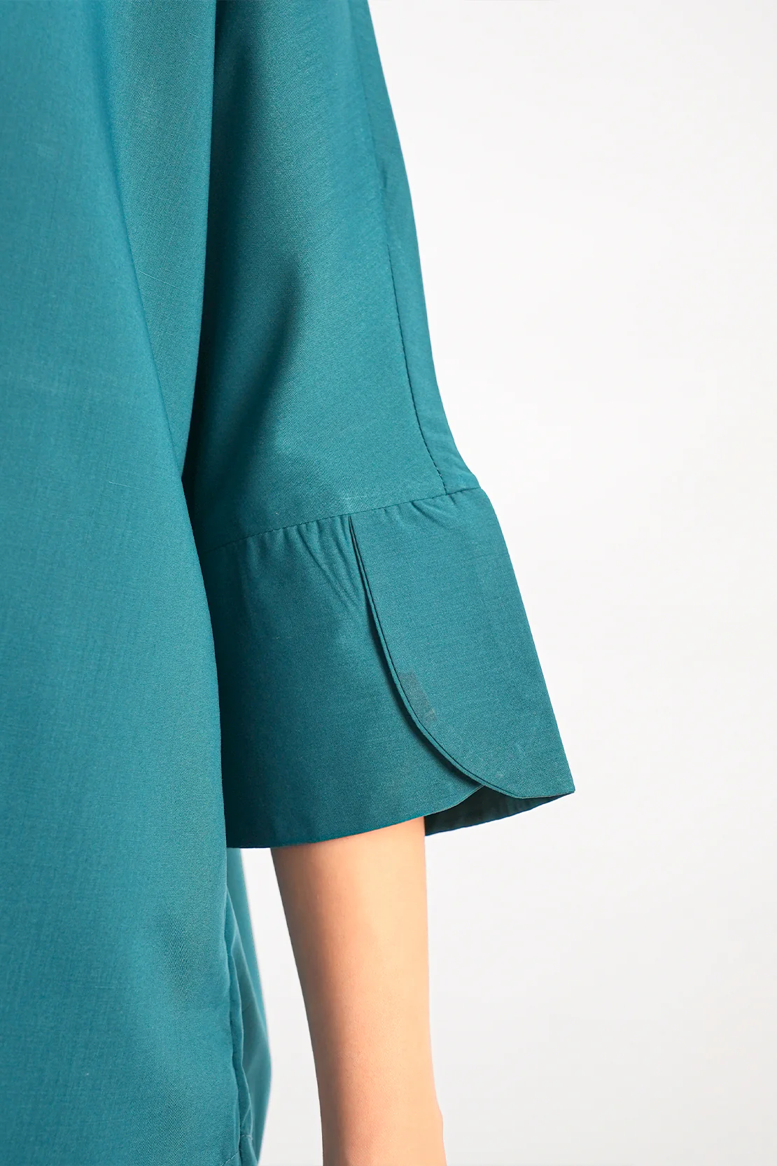 Solid Easy Care Fabric Stitched Shirt - Image 5