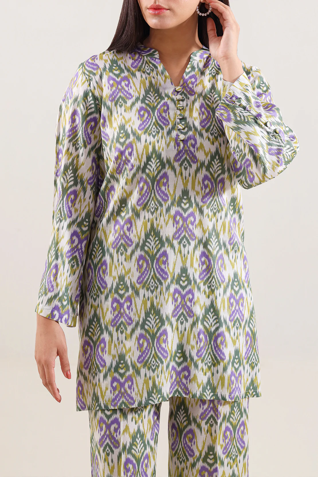 Stitched Arabic Lawn Suit – Printed (2PC Or Shirt) - Image 2