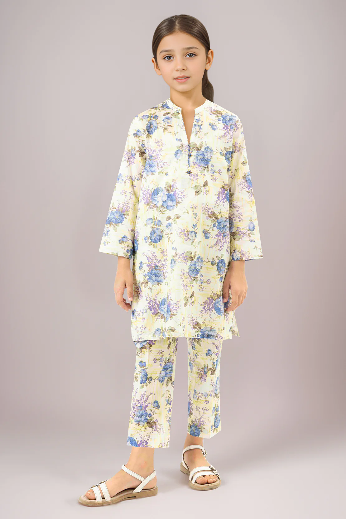 Stitched Cambric Shirt/Trouser For Kids - Image 2