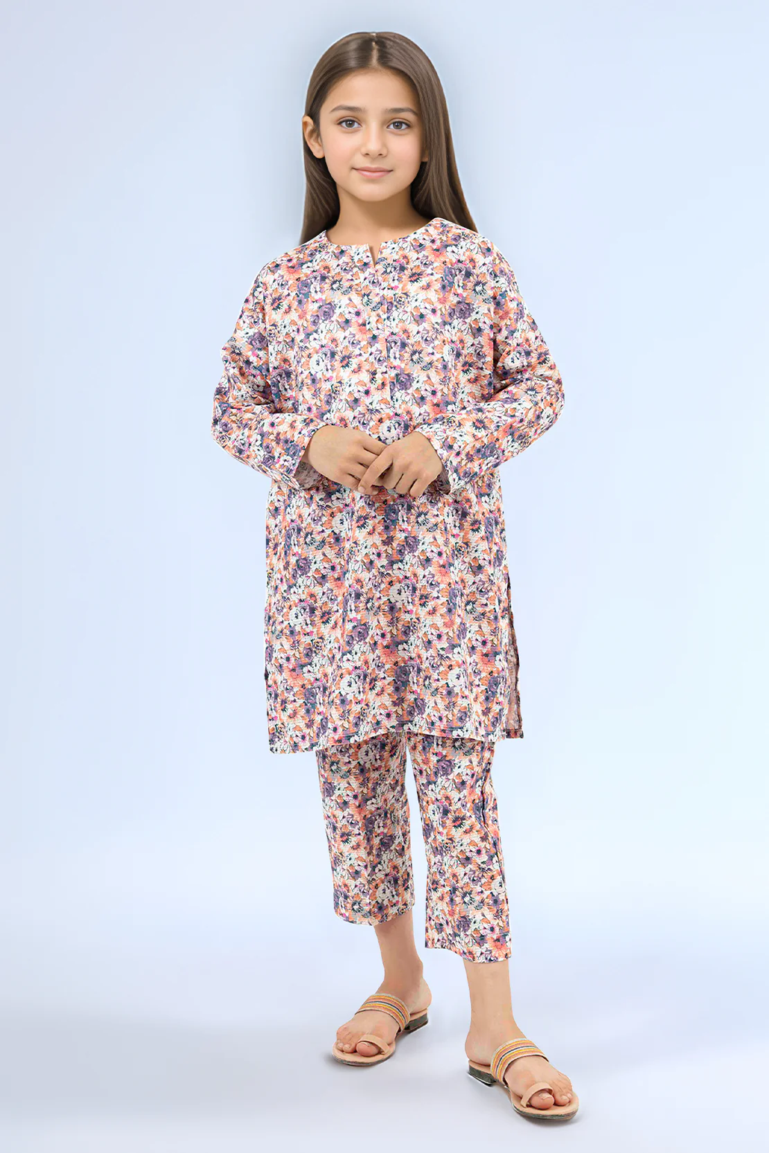 Stitched Cotton Dobby Shirt/Trouser For Kids - Image 2