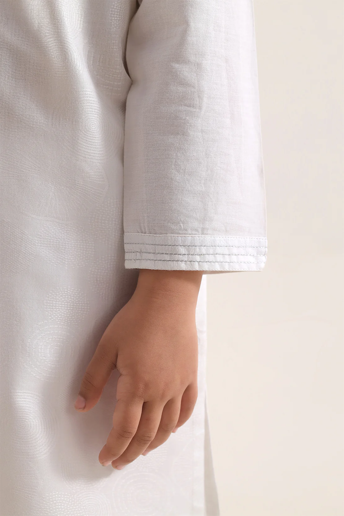 Stitched Cotton Jacquard 2 Piece (Shirt/trouser) For Kids - Image 4