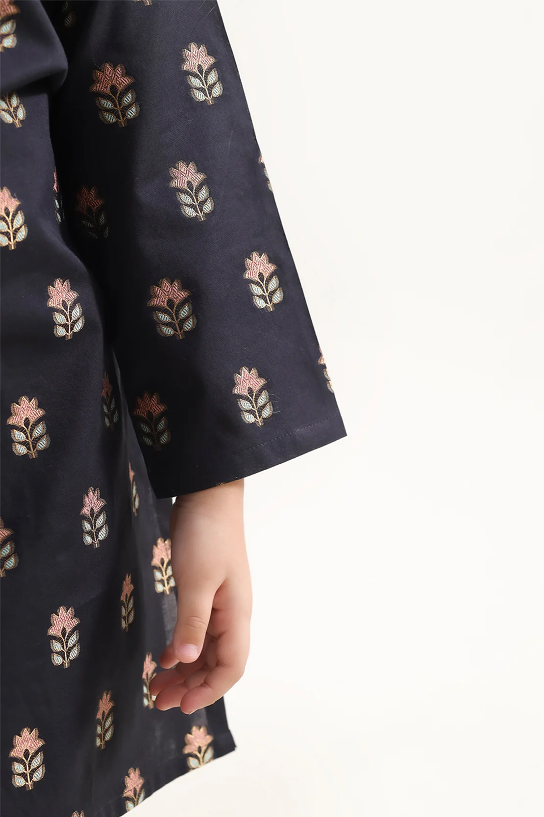 Stitched Cotton Jacquard 2 Piece (Shirt/trouser) For Kids - Image 6