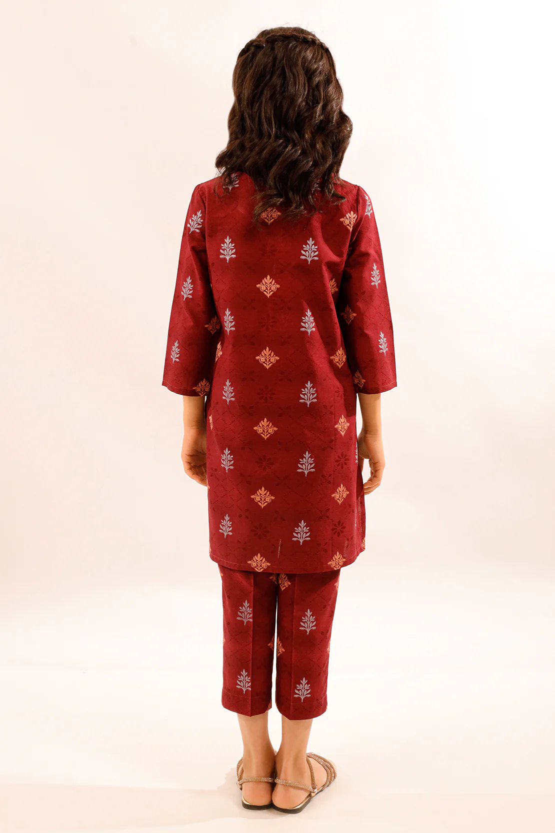Stitched Cotton Jacquard Shirt For Kids - Image 4