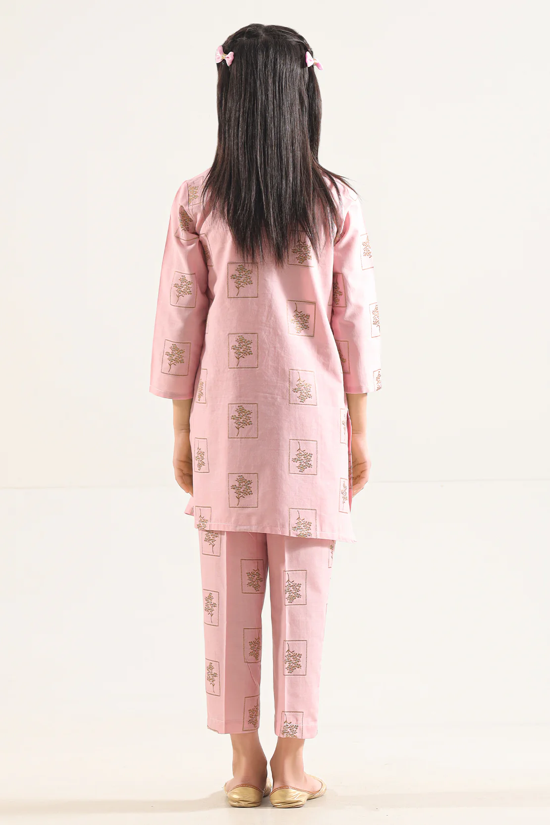 Stitched Cotton Jacquard Shirt For Kids - Image 4