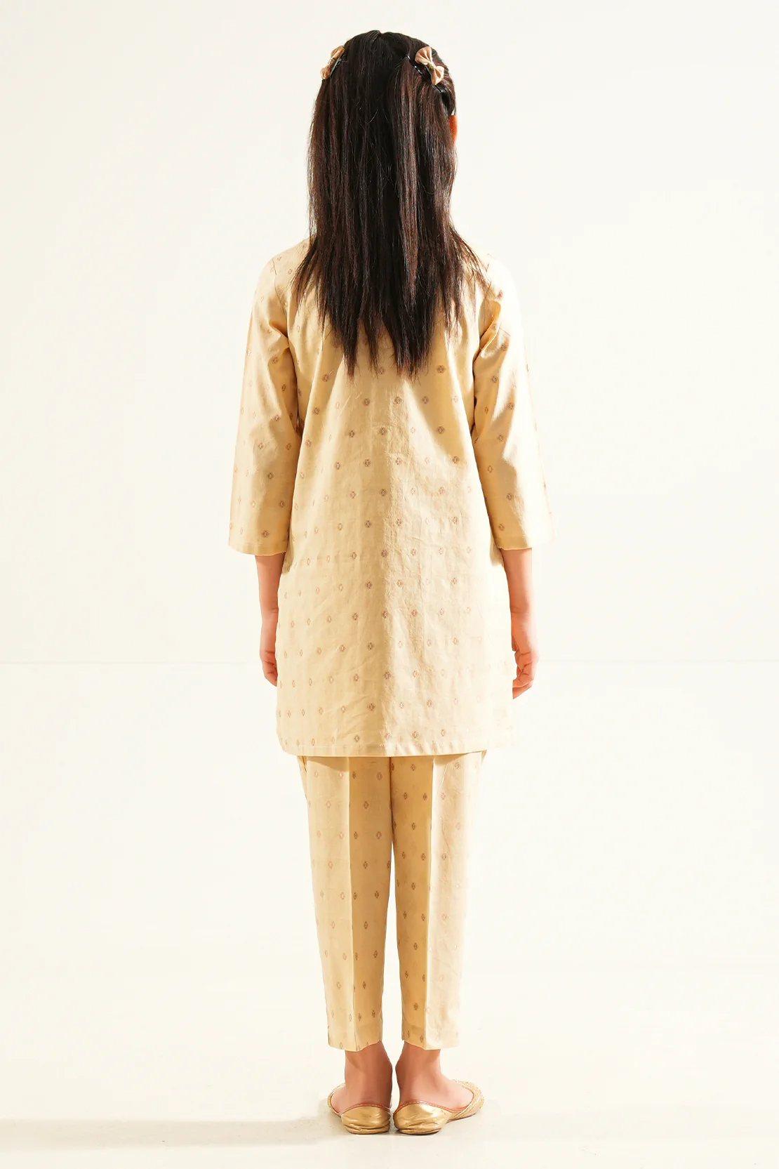 Stitched Cotton Jacquard Shirt For Kids - Image 6