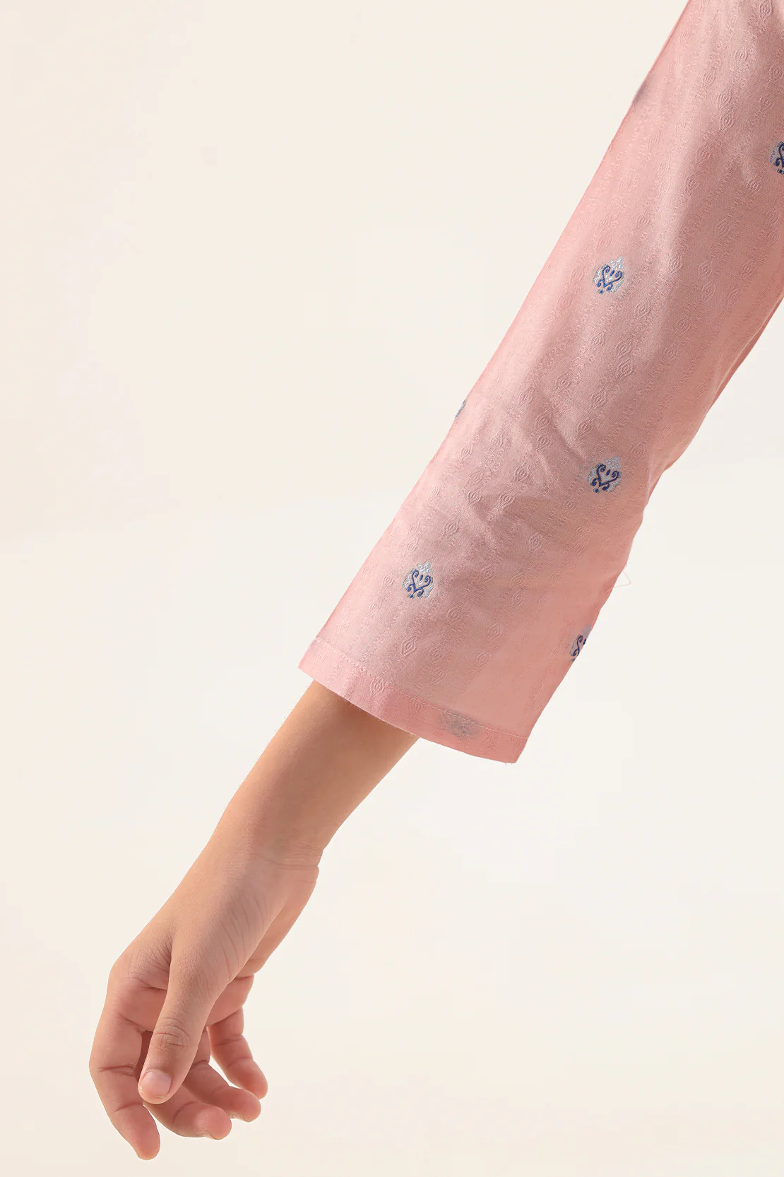 Stitched Cotton Jacquard Shirt For Kids - Image 7