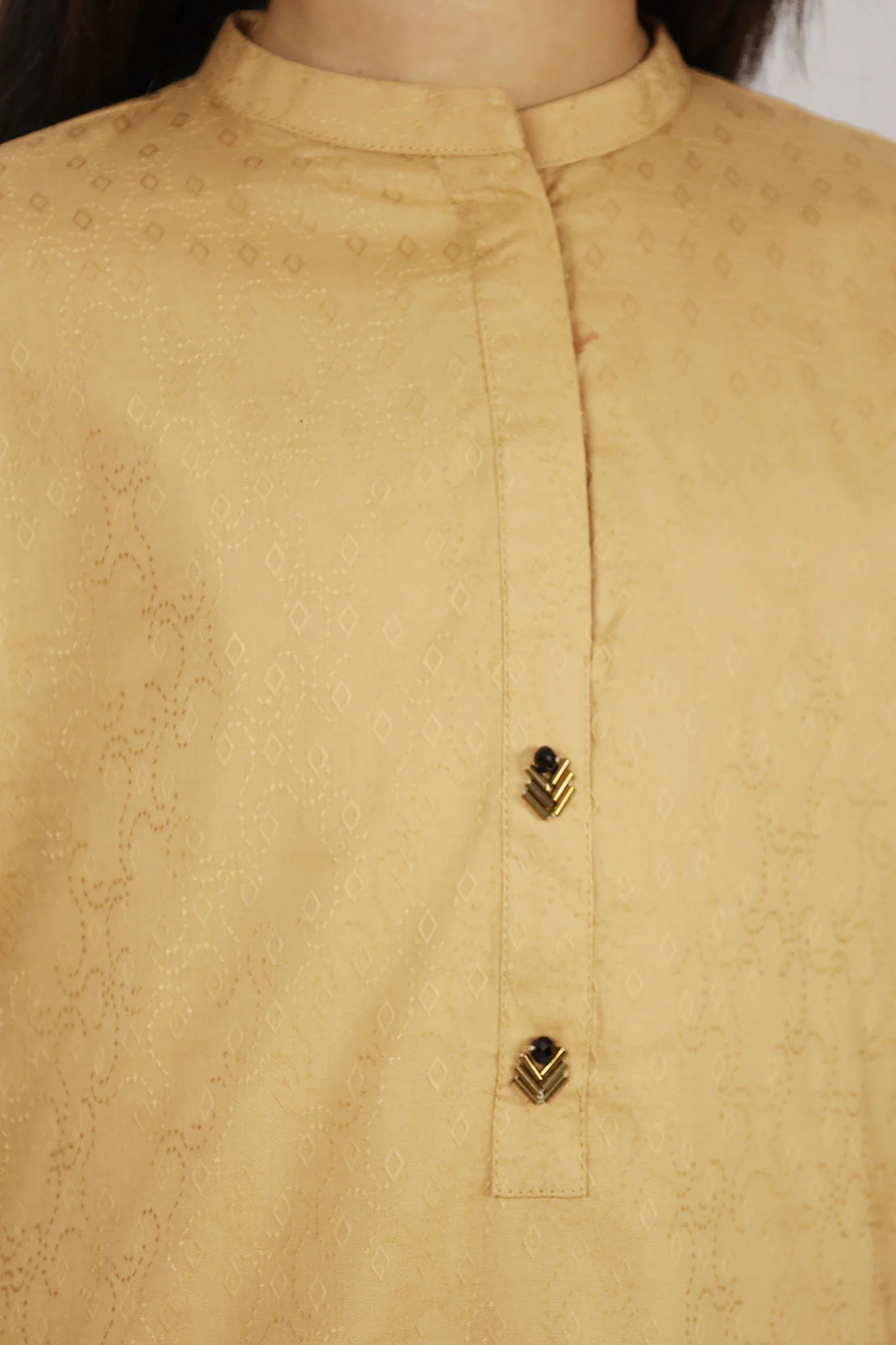 Stitched Cotton Jacquard Shirt/Trouser For Kids - Image 5