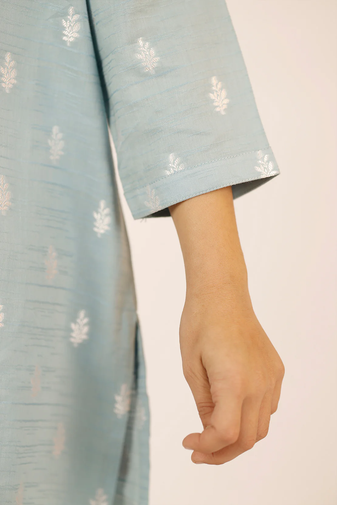 Stitched Cotton Jacquard Shirt/Trouser For Kids - Image 7