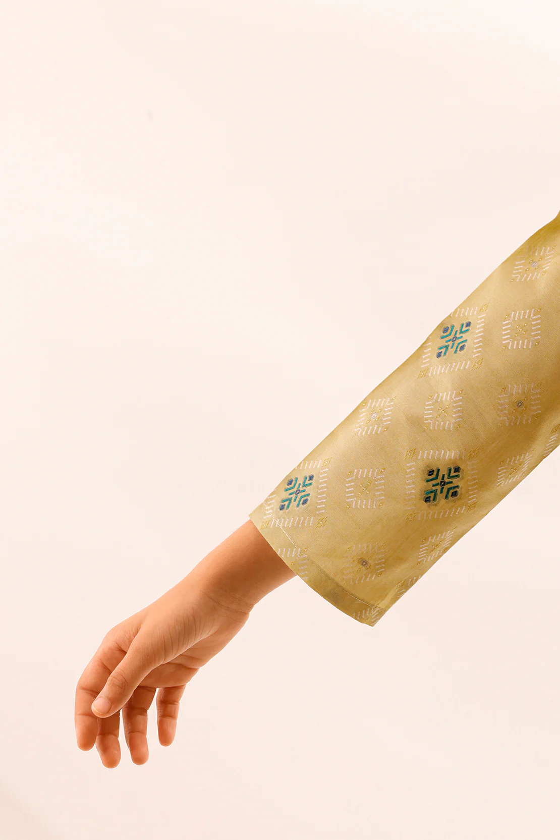 Stitched Cotton Jacquard Shirt/trouser For Kids - Image 8