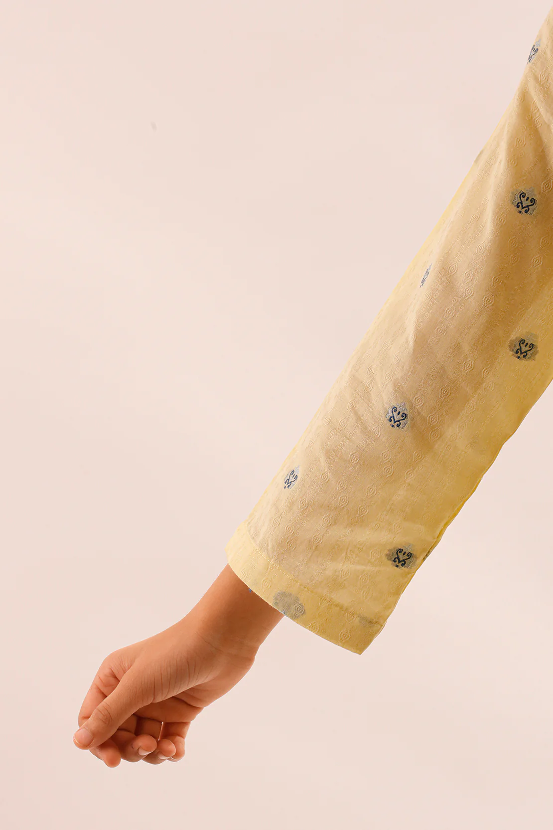 Stitched Cotton Jacquard Shirt/trouser For Kids - Image 8