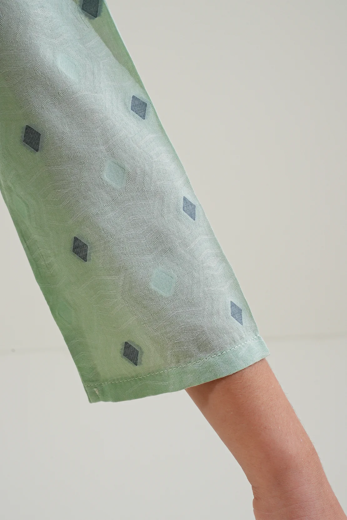 Stitched Cotton Jacquard Shirt/trouser For Kids - Image 5