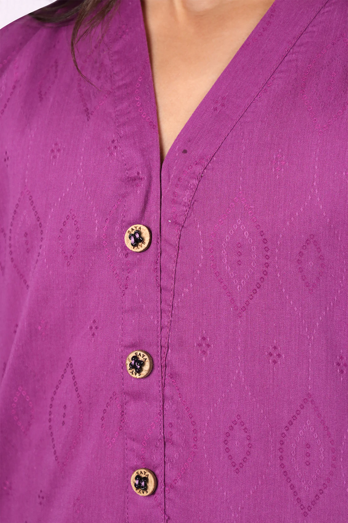 Stitched Cotton Jacquard Shirt/Trouser For Kids - Image 3